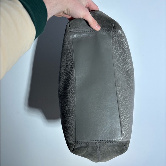 Coach Lexy Grey Suede Leather Shoulder Bag - Picture 13 of 14